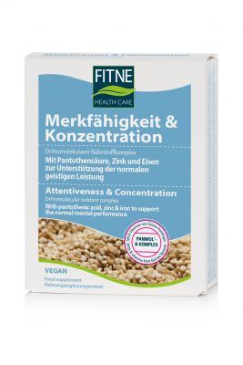 FITNE Nährstoffkomplex Merkfähigkeit &amp; Konzentration 60 Kapseln