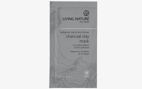 Living Nature CHARCOAL CLAY MASK. Kohle-Tonerde Maske Einzelsachet, 5ml