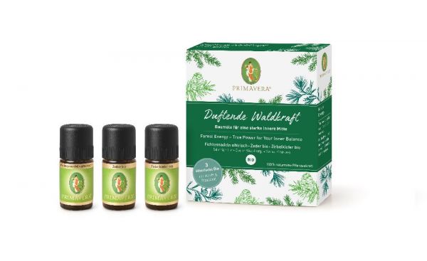 PRIMAVERA Geschenkset Duftende Waldkraft, 3x5ml