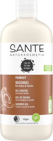 SANTE FAMILY Duschgel Bio-Kokos &amp; Vanille 500ml