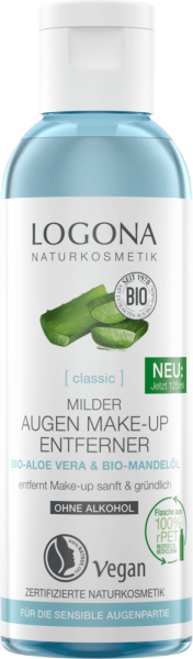 LOGONA CLASSIC Milder Augen Make-up Entferner Bio-Aloe Vera, 125 ml
