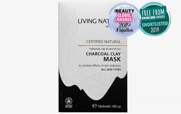 Living Nature CHARCOAL CLAY MASK. Kohle-Tonerde Maske, 50ml