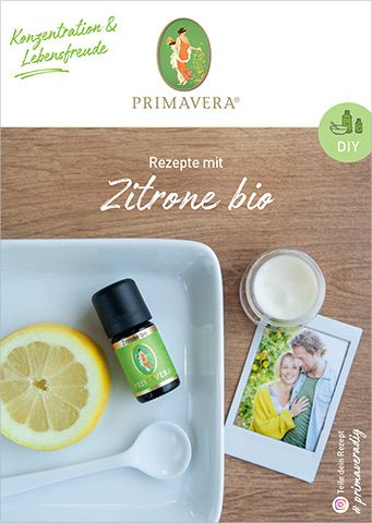 PRIMAVERA DIY Rezeptkarte Zitrone bio