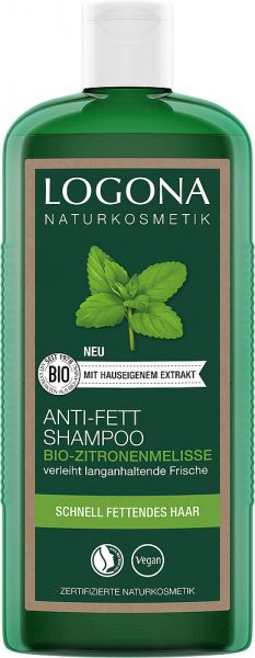 LOGONA Anti-Fett Shampoo Bio-Zitronenmelisse, 250 ml