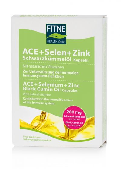 FITNE ACE + Selen + Zink Schwarzkümmelöl Kapseln 60 Stk