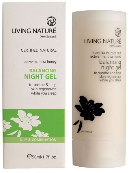 Living Nature BALANCING NIGHT GEL: Regulierendes Nachtpflegegel, 50ml