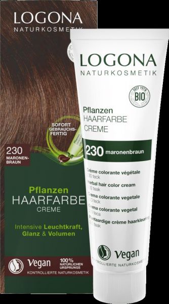 LOGONA Planzen-Haarfarbe Creme 230 maronenbraun, 150ml