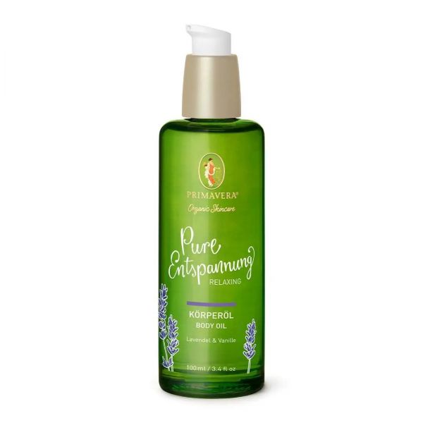PRIMAVERA Pure Entspannung Körperöl Bio-Lavendel &amp; Bio-Vanille, 100ml