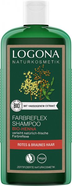 LOGONA Farbreflex Shampoo Rot-Braun Bio-Henna, 250 ml