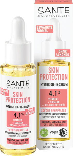 SANTE Skin Protection – Intense Oil-In-Serum Vitamin E, Squalan &amp; Bio-Hagebuttenöl