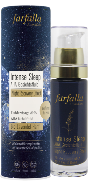 FARFALLA Intense Sleep AHA Gesichtsfluid, Night Recovery Effect, 30ml