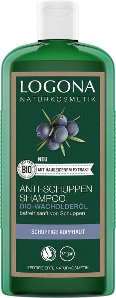 LOGONA Anti-Schuppen Shampoo Bio-Wacholderöl, 750 ml