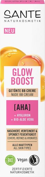 SANTE Glow Boost Rosiger Teint Creme AHA, Hyaluron &amp; Bio-Rose