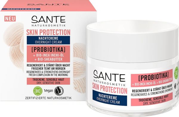 Skin Protection – Nachtcreme Probiotika, Bio-Inca Inchi-Öl &amp; Bio-Sheabutter