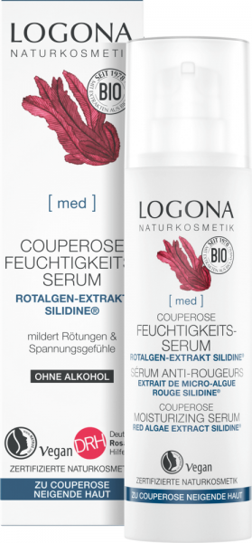 LOGONA MED Couperose Feuchtigkeits-Serum Rotalgenextrakt SILIDINE®, 30 ml