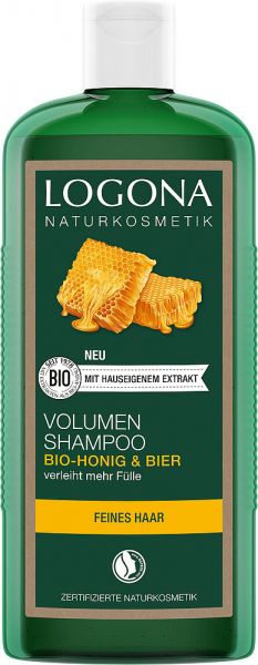 LOGONA Volumen Shampoo Bier &amp; Bio-Honig, 500 ml