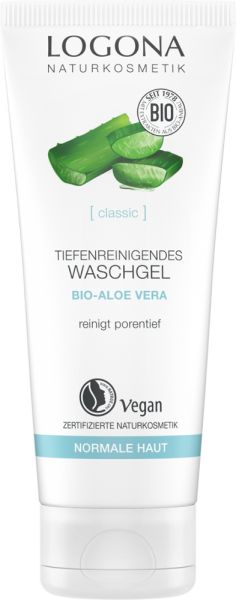 LOGONA CLASSIC Tiefenreinigendes Waschgel Bio-Aloe Vera, 100 ml