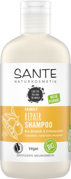 SANTE FAMILY Repair Shampoo Bio-Olivenöl &amp; Erbsenprotein 250ml