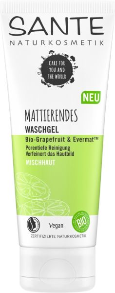 SANTE Mattierendes Waschgel Bio-Grapefruit &amp; EvermatTM, 100ml