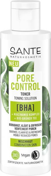 SANTE Pore Control – Toner BHA, Niacinamid Komplex &amp; Grüner Tee