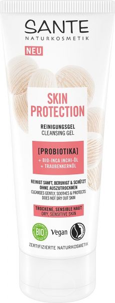 SANTE Skin Protection – Reinigungsgel Probiotika, Bio-Inca Inchi-Öl &amp; Traubenkernöl