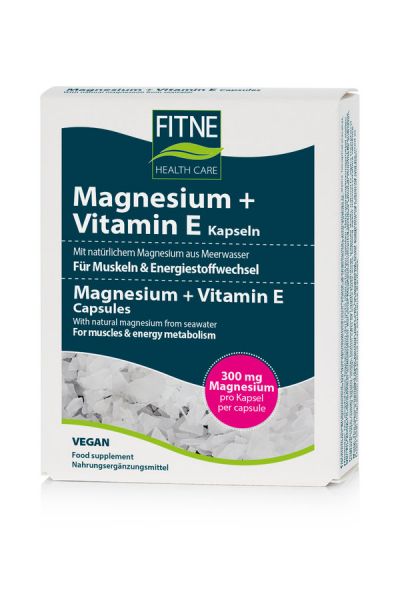 FITNE Magnesium &amp; Vitamin E, 60 Kapseln