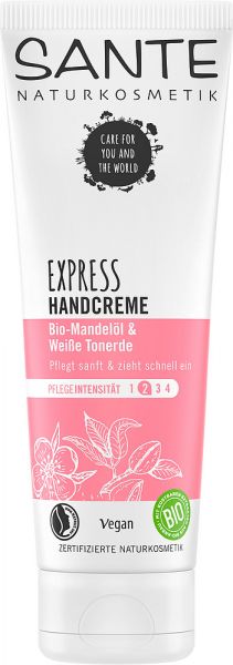 SANTE EXPRESS Handcreme Bio-Mandelöl &amp; Weiße Tonerde