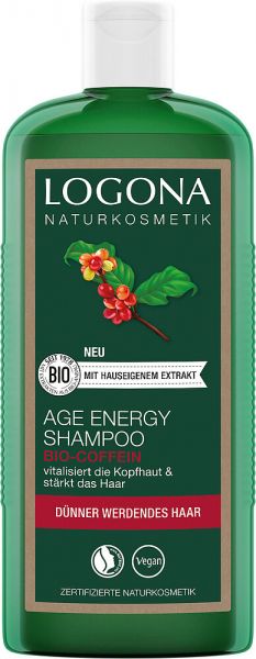 LOGONA Age Energy Shampoo Bio-Coffein, 250 ml