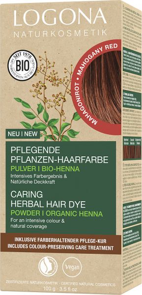 LOGONA Pflanzen-Haarfarbe Pulver 050 Mahagonirot, 100g