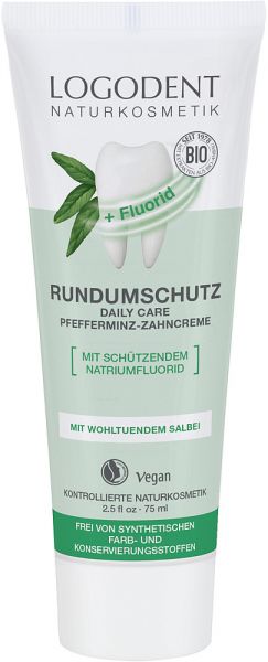 LOGONA EXTRAFRISCHER RUNDUMSCHUTZ daily care Zahncreme mit Fluorid, 75 ml