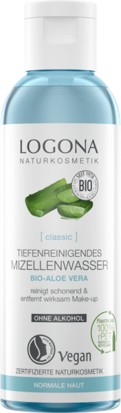 LOGONA CLASSIC Tiefenreinigendes Mizellenwasser Bio-Aloe Vera, 125 ml