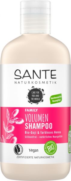 SANTE FAMILY Volumen Shampoo Bio-Goji &amp; farbloses Henna 250ml