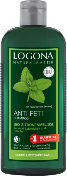 LOGONA Anti-Fett Shampoo Bio-Zitronenmelisse, 250ml