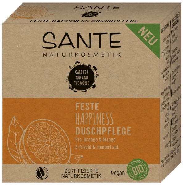 SANTE HAPPINESS Feste Duschpflege Bio-Orange &amp; MangO