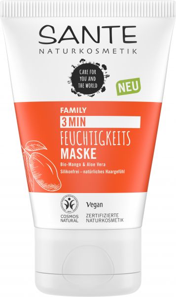 SANTE FAMILY 3 Min Feuchtigkeits Maske Bio-Mango & Aloe Vera 100ml
